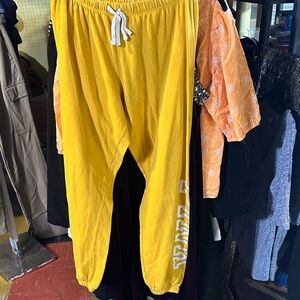 PINK Victoria's Secret Bright Yellow Joggers M